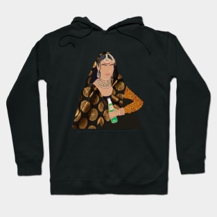 Indian Girl with nose ring and Pop Pakola Bottle Hoodie